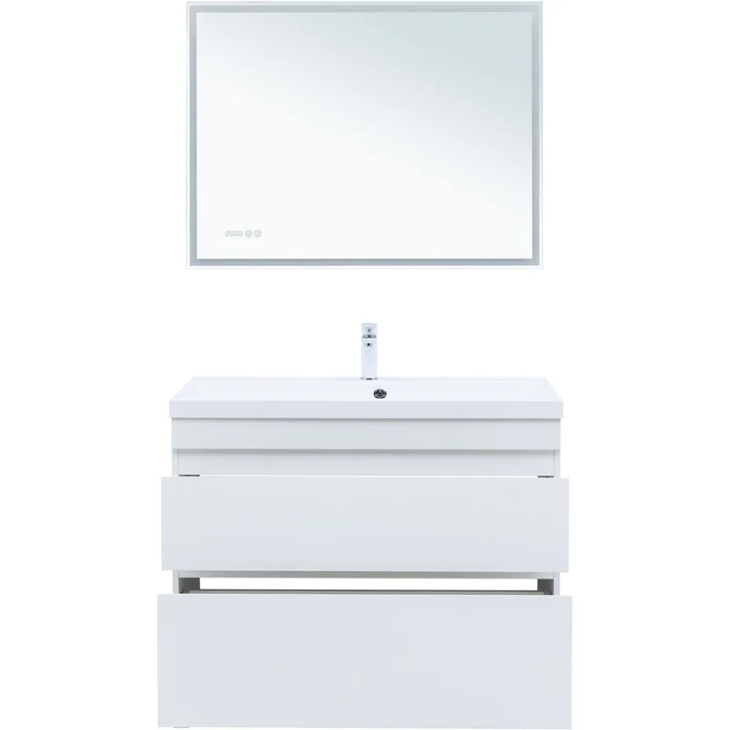 Тумба под раковину Aquanet Нота New 100 белый глянец