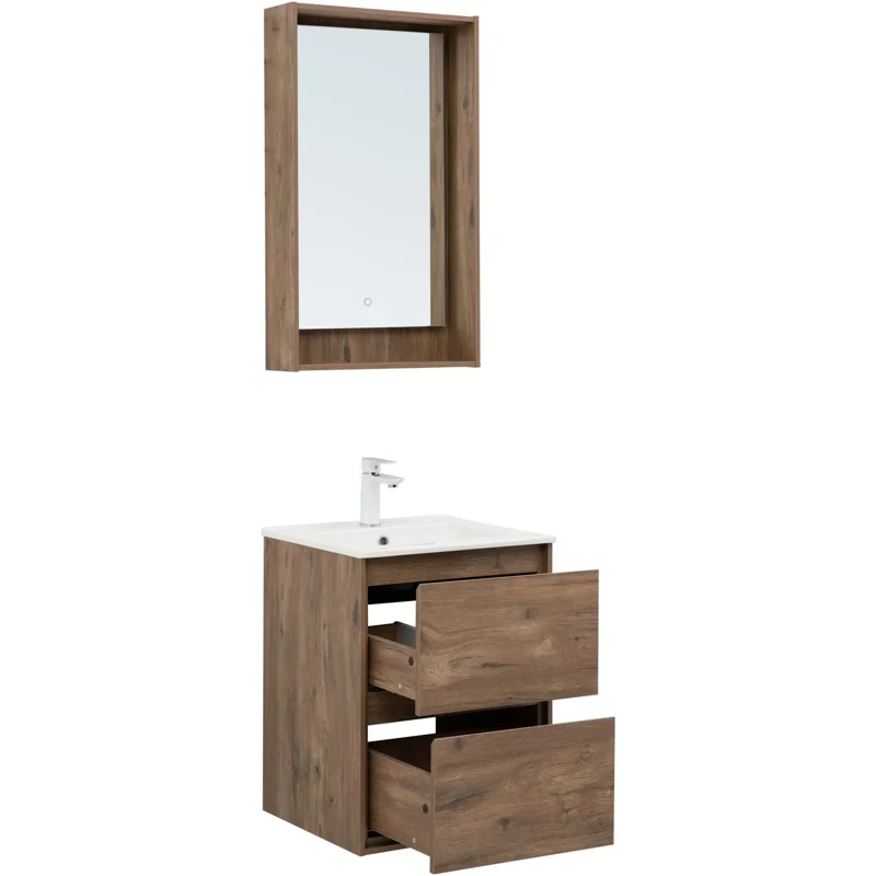 Тумба под раковину Aquanet Милан 50 дуб рустикальный