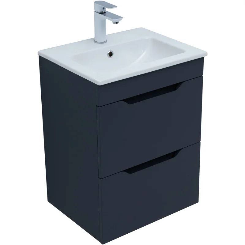 Тумба под раковину Aquanet Практика 50 маренго (2 ящика)