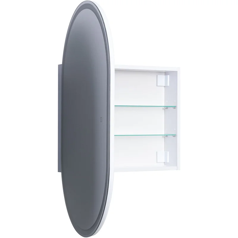 Зеркальный шкаф Aquanet Монте 60 белый, с LED подсветкой