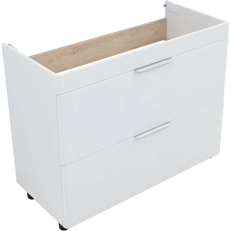 Тумба под раковину Aquanet Ирис New 100 напольная, белый глянец