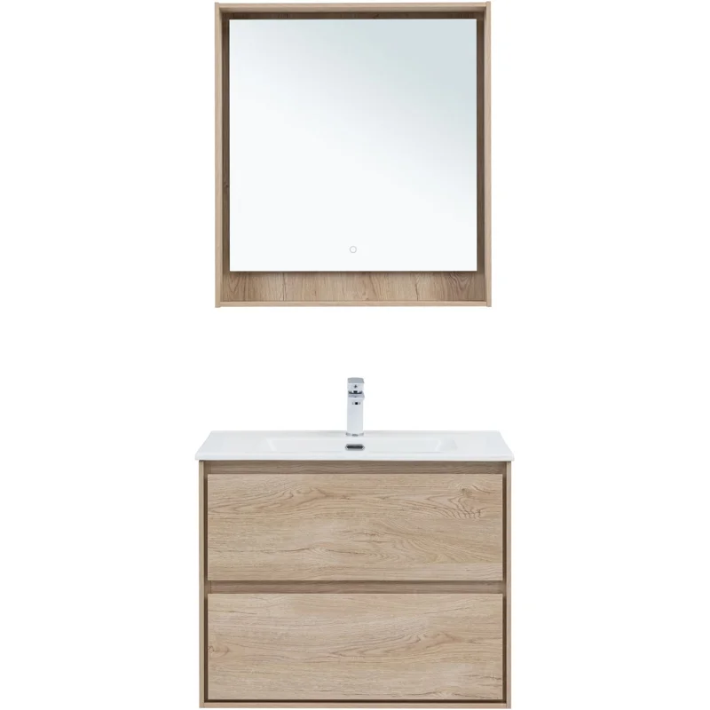 Тумба под раковину Aquanet Милан 80 дуб светлый