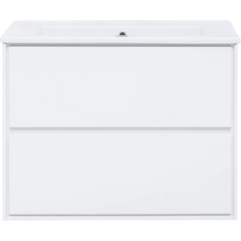 Тумба под раковину Aquanet Милан 85 белый глянец