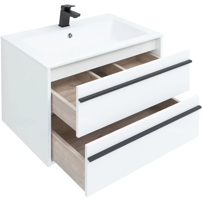 Тумба под раковину Aquanet Lino 70 белый матовый