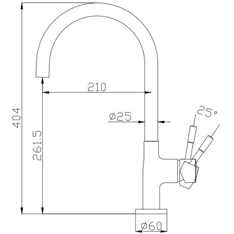Смеситель для кухни Aquanet Steel AF210-41S