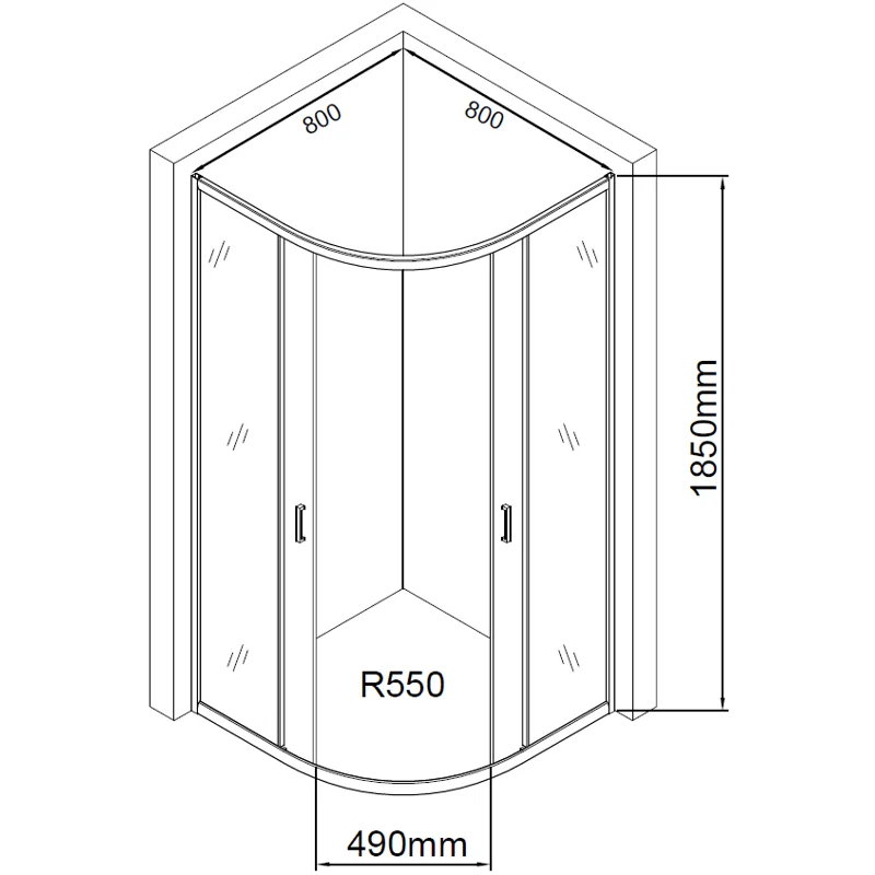 Душевой уголок Aquanet SE-800Q 80x80, прозрачное стекло