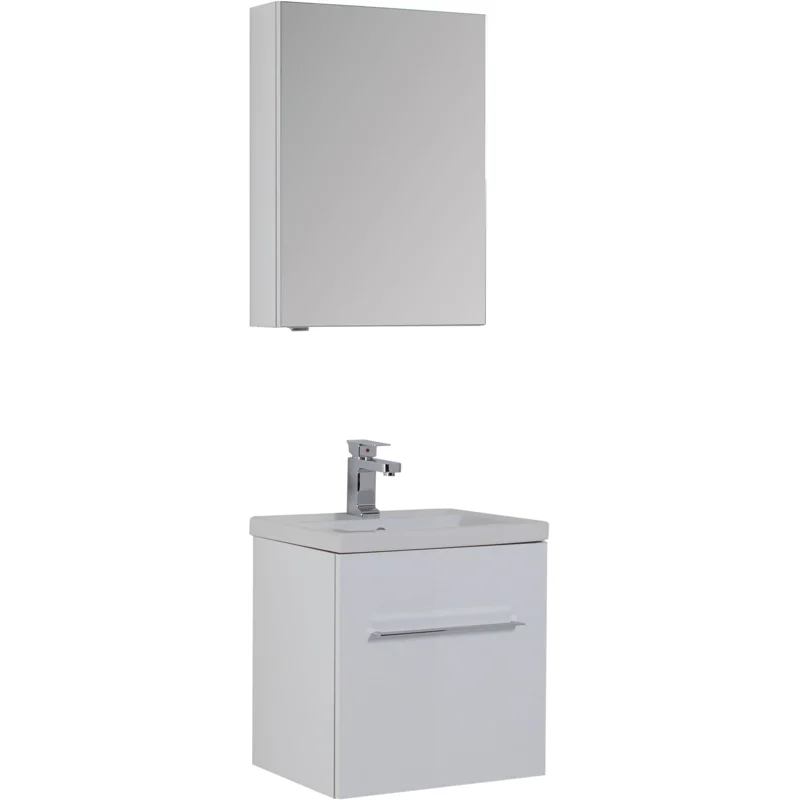 Зеркальный шкаф Aquanet Порто 50 белый