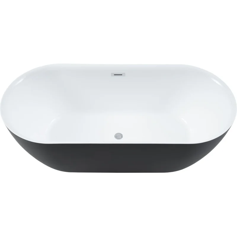 Акриловая ванна Aquanet Delight 170x78 черный матовый