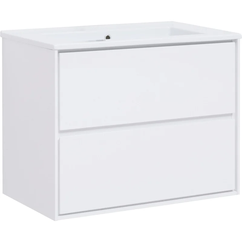 Тумба под раковину Aquanet Милан 85 белый глянец