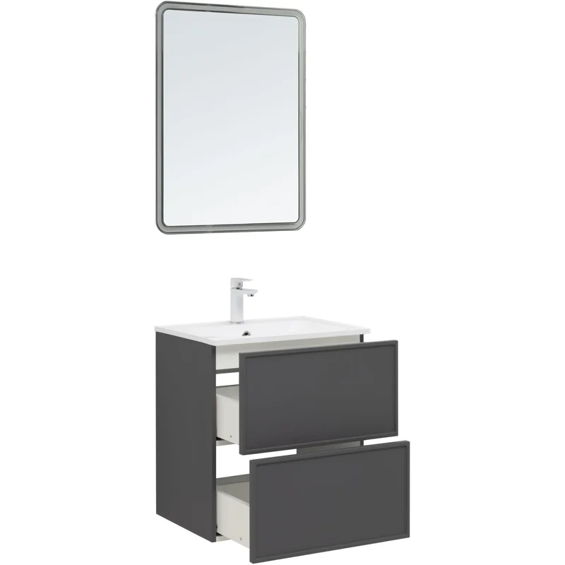 Тумба под раковину Aquanet Арт 60 ясень графит