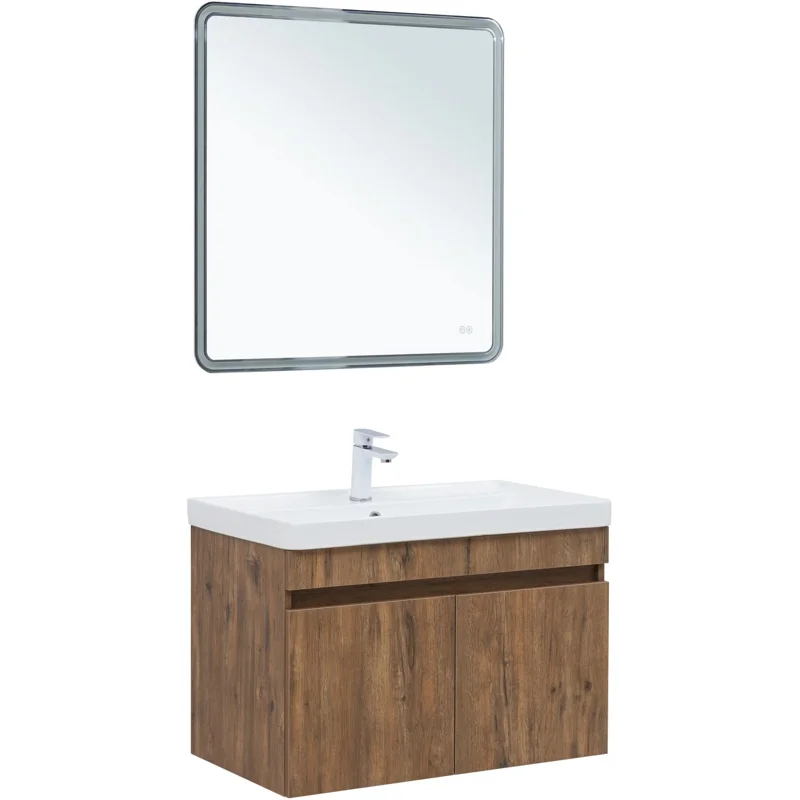 Тумба под раковину Aquanet Оптима 80 дуб рустикальный 