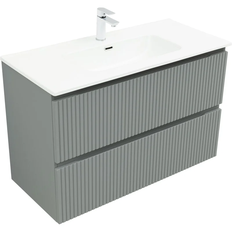 Тумба под раковину Aquanet Джейн (Flat) 100 мисти грин