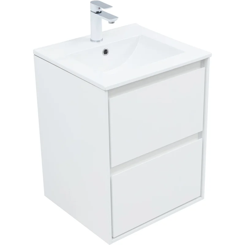 Тумба под раковину Aquanet Милан 50 белый глянец