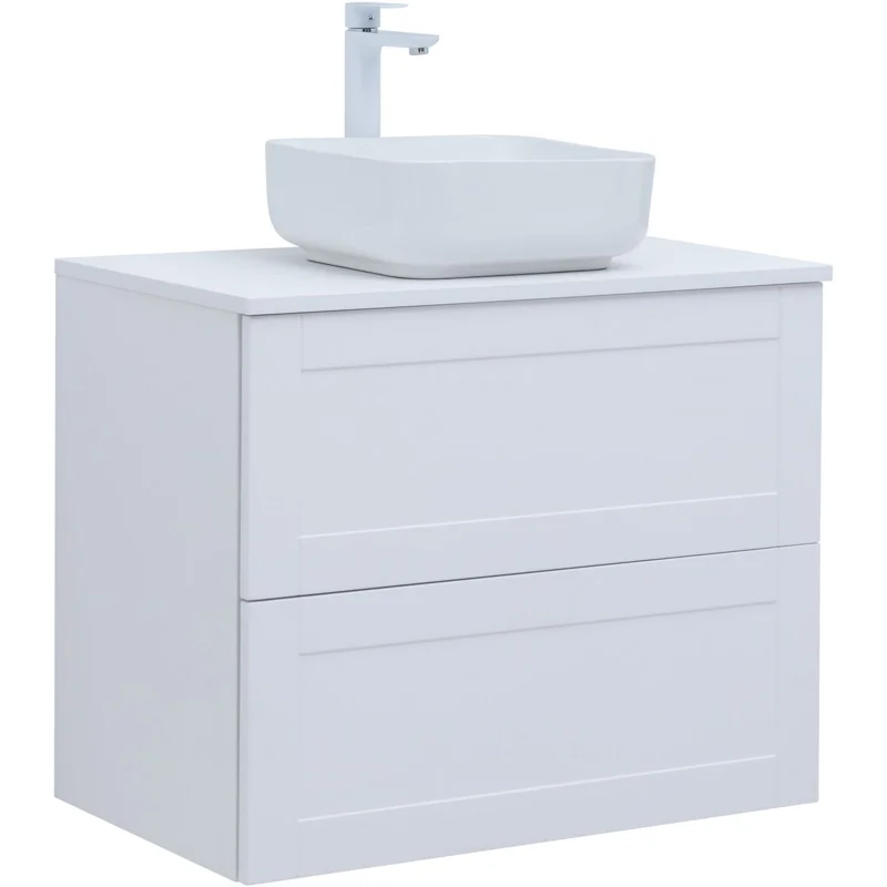 Тумба под раковину Aquanet Терра 80 белый матовый