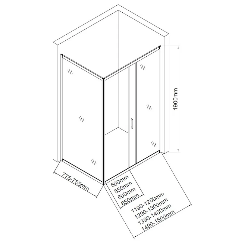 Боковая стенка Aquanet SP-0800A 80, прозрачное стекло