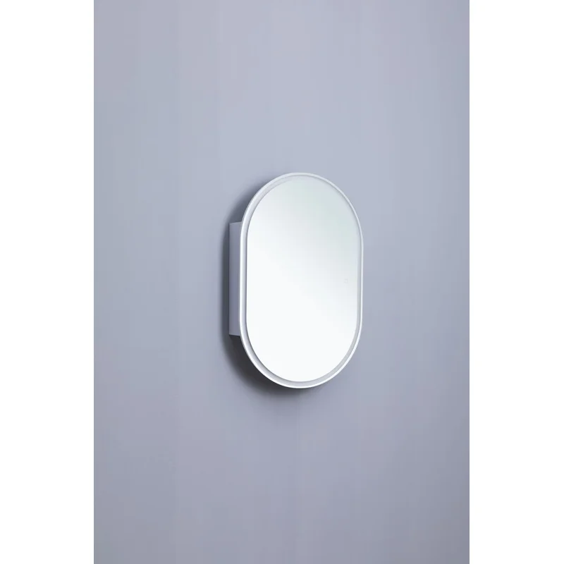 Зеркальный шкаф Aquanet Монте 60 белый, с LED подсветкой