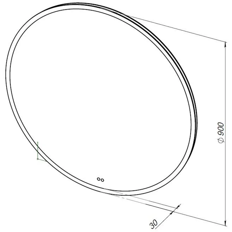 Зеркало Aquanet Арт 90 RGB LED