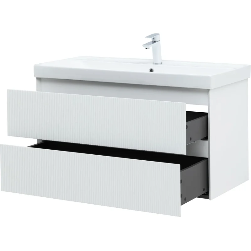 Тумба под раковину Aquanet Альтера 100 белый матовый