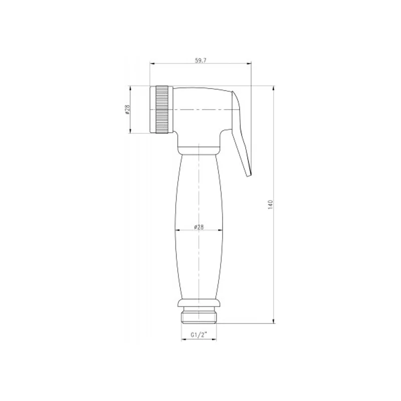 Набор смесителя с гигиеническим душем Aquanet Static 1.01 (с внутренней частью)