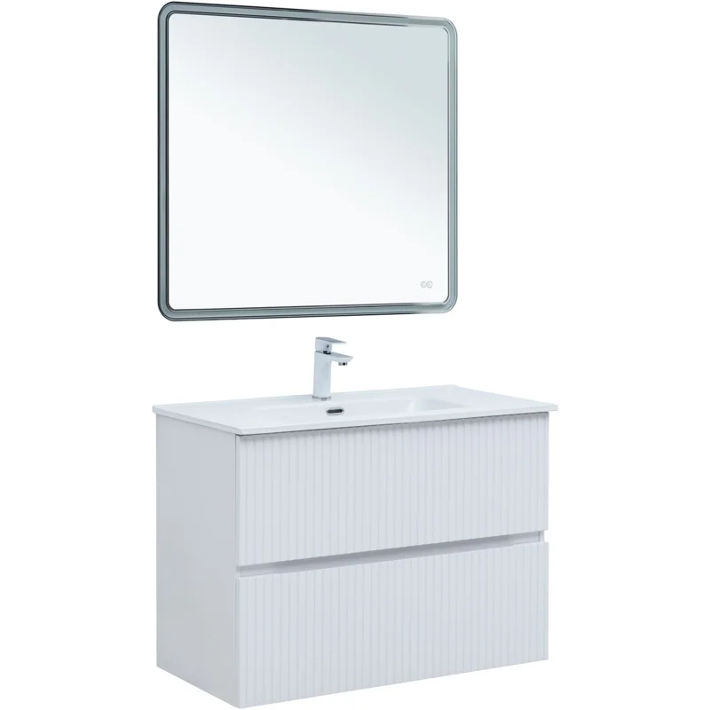 Тумба под раковину Aquanet Джейн 90 белый матовый