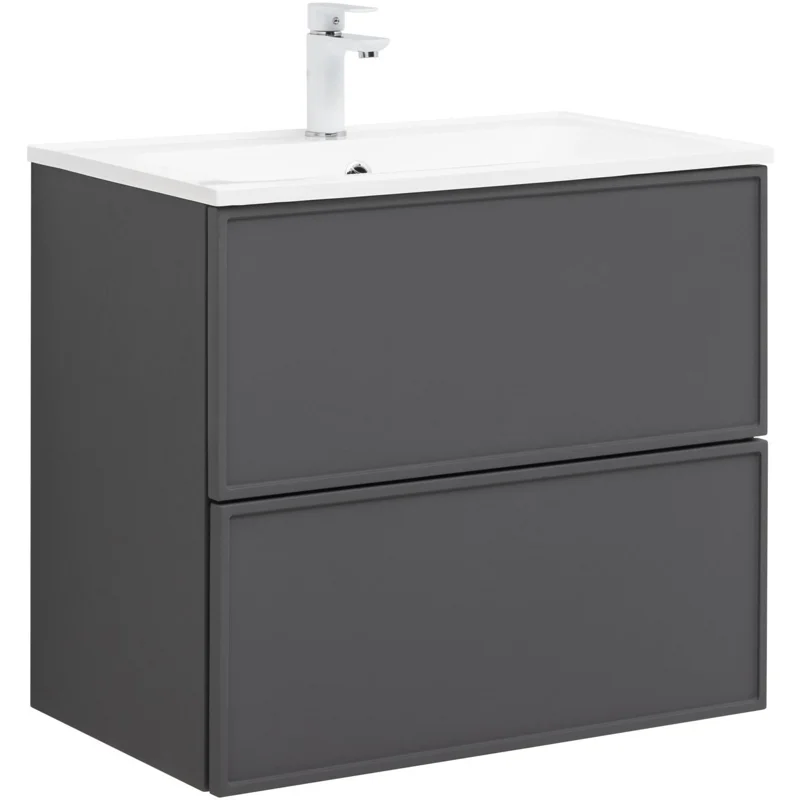 Тумба под раковину Aquanet Арт 75 ясень графит