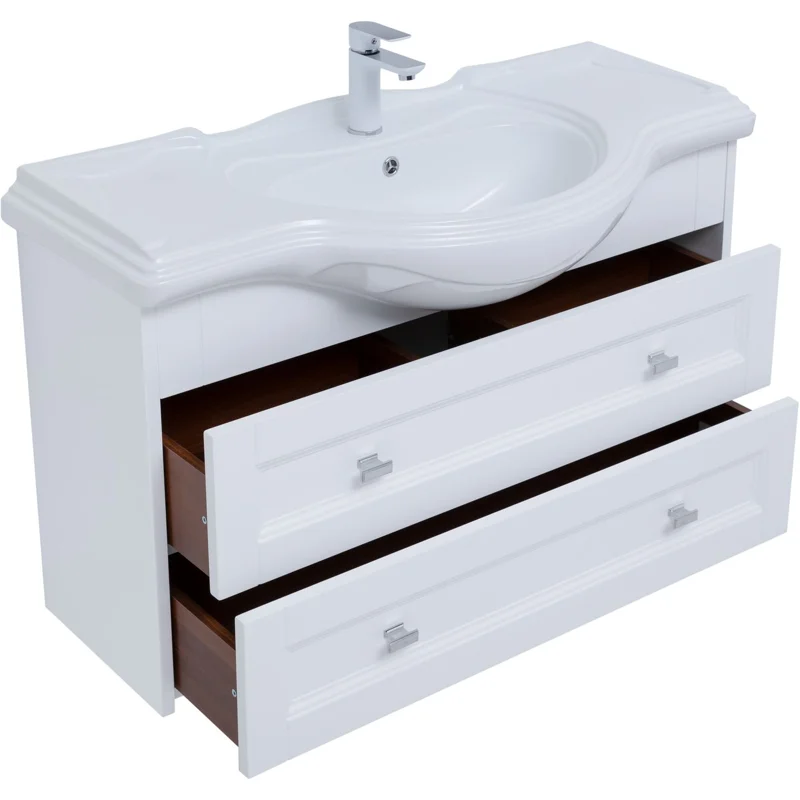 Тумба под раковину Aquanet Монте 85 белый матовый