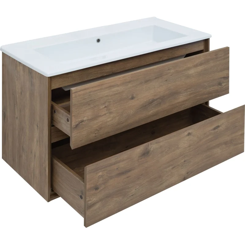 Тумба под раковину Aquanet Милан 105 дуб рустикальный