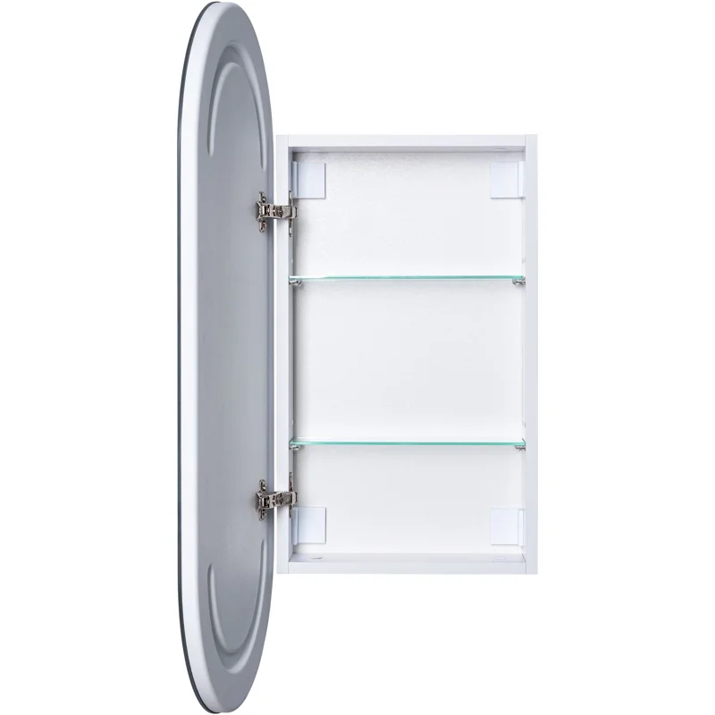 Зеркальный шкаф Aquanet Монте 40 белый, с LED подсветкой