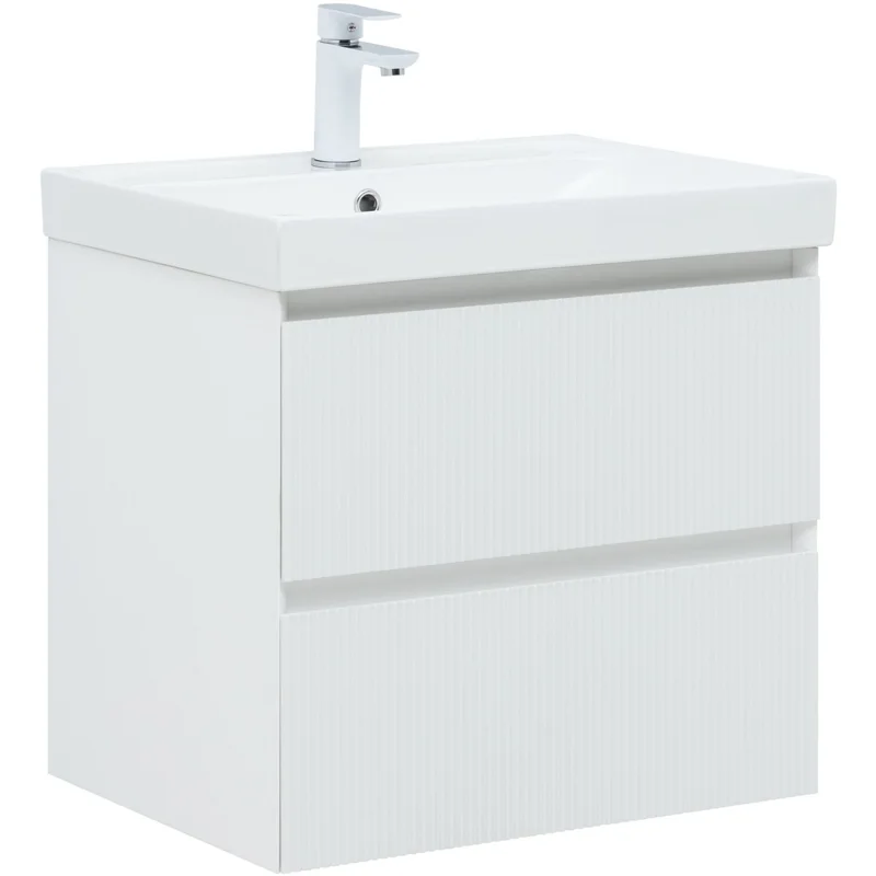 Тумба под раковину Aquanet Альтера 60 белый матовый