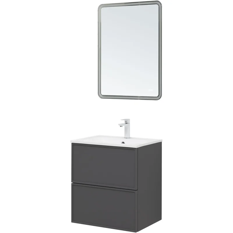 Тумба под раковину Aquanet Арт 60 ясень графит