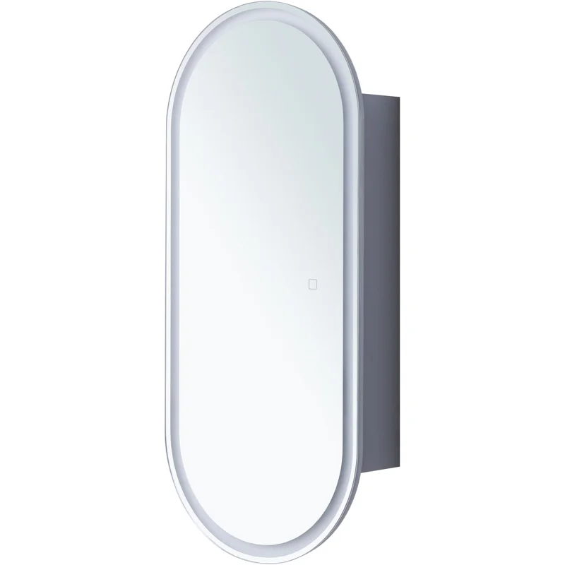 Зеркальный шкаф Aquanet Монте 40 белый, с LED подсветкой