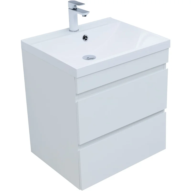 Тумба под раковину Aquanet Нота New 60 белый глянец