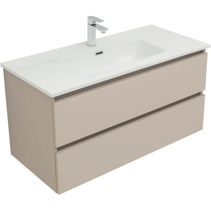 Тумба под раковину Aquanet Вега 2.0 100 бежевый