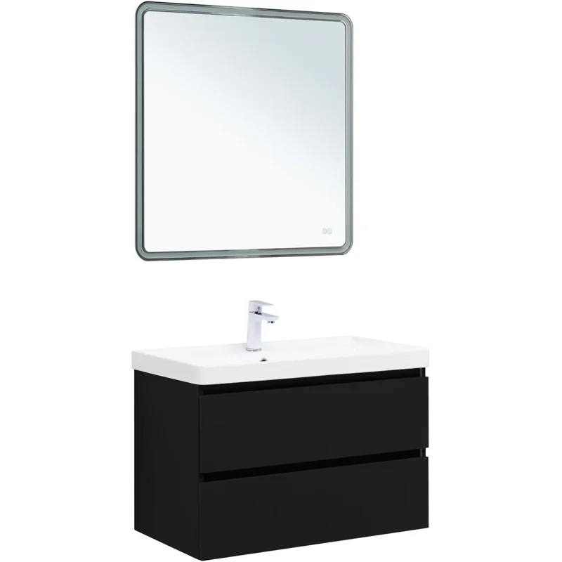 Тумба под раковину Aquanet Вега 2.0 80 черный