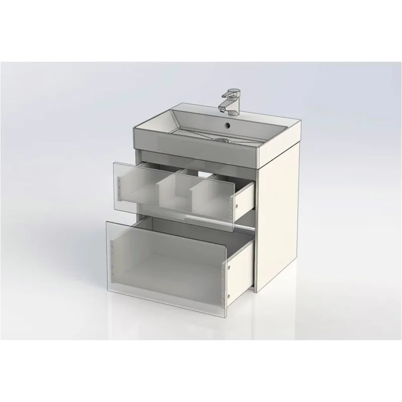 Тумба с раковиной Aquanet Бруклин 60 белый