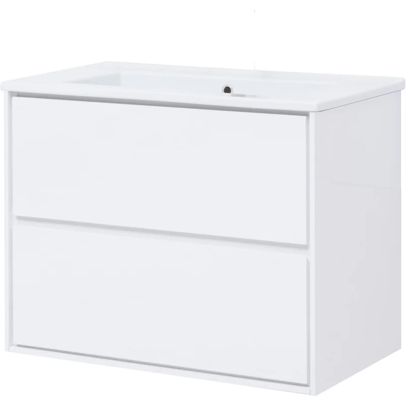 Тумба под раковину Aquanet Милан 85 белый глянец