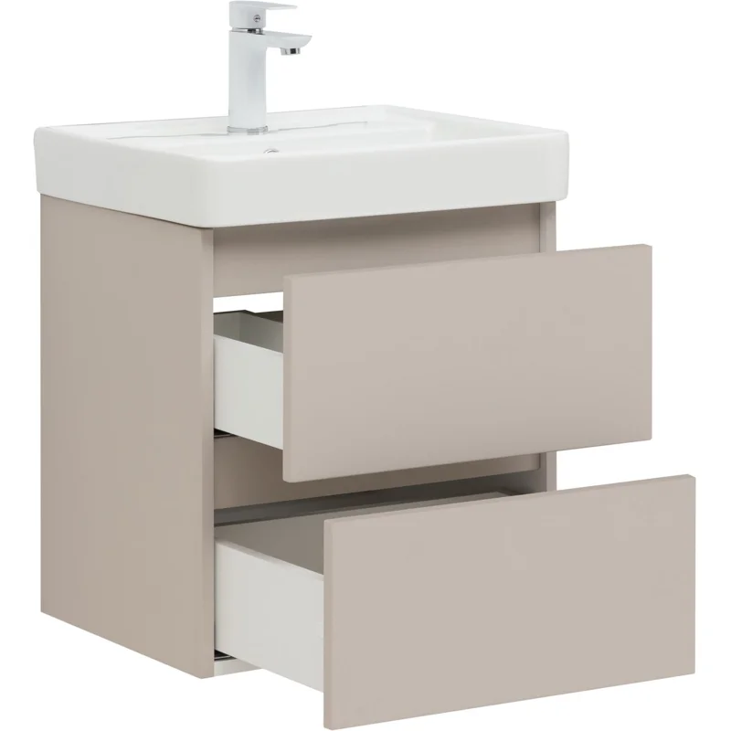 Тумба под раковину Aquanet Вега 2.0 50 бежевый