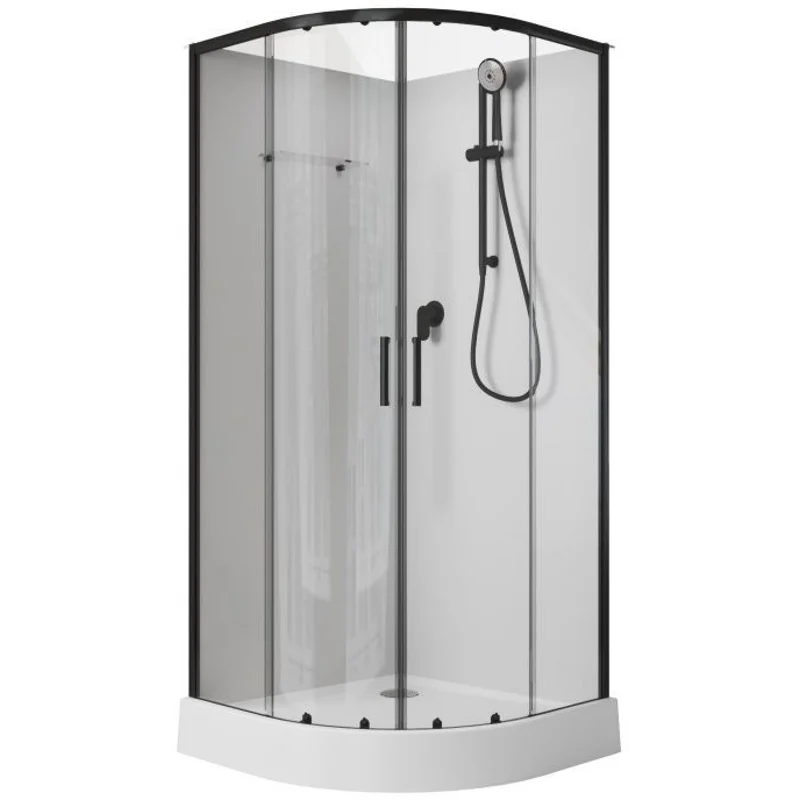 Душевая кабина Aquanet Passion EVO R Black 80x80