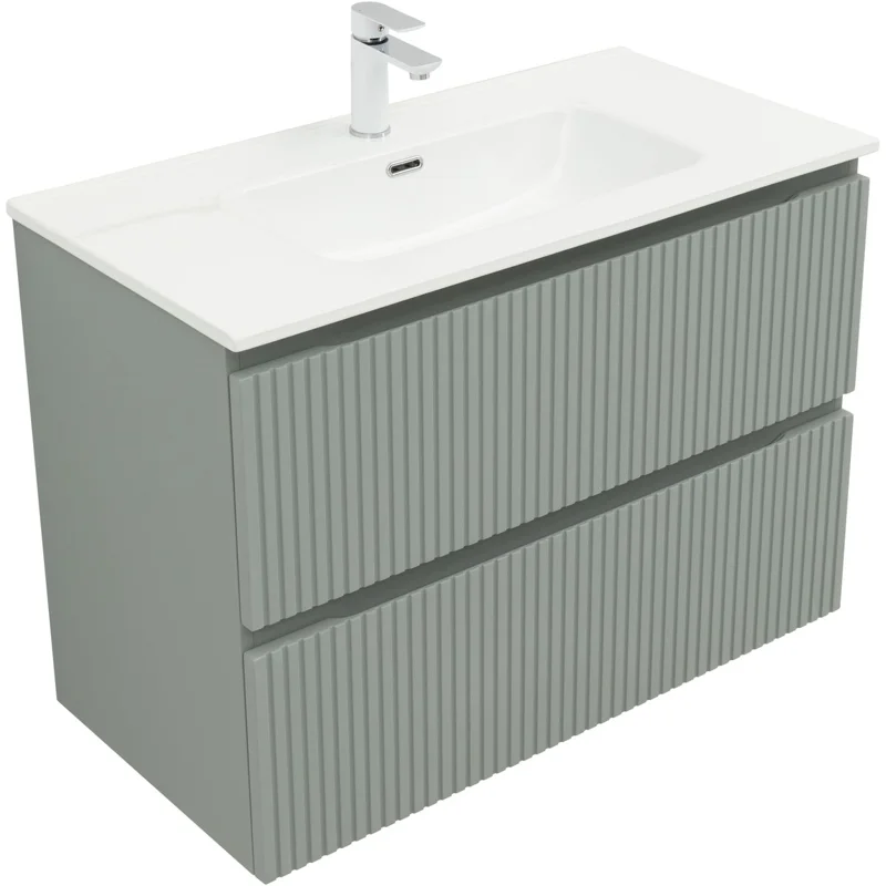 Тумба под раковину Aquanet Джейн (Flat) 90 мисти грин