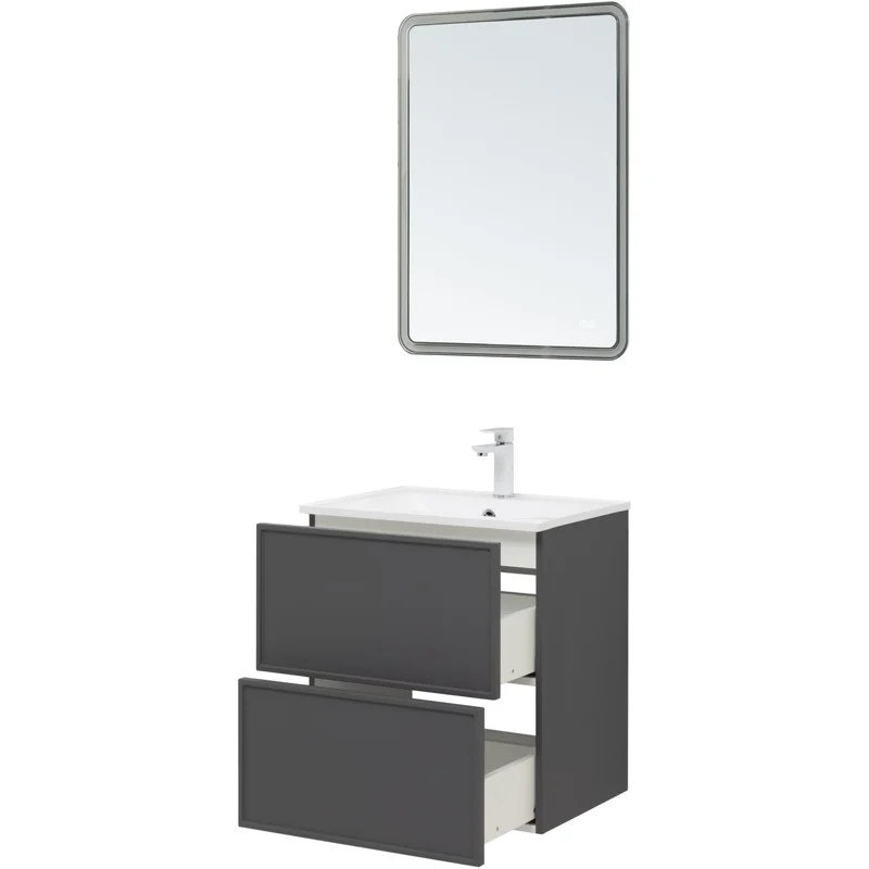 Тумба под раковину Aquanet Арт 60 ясень графит