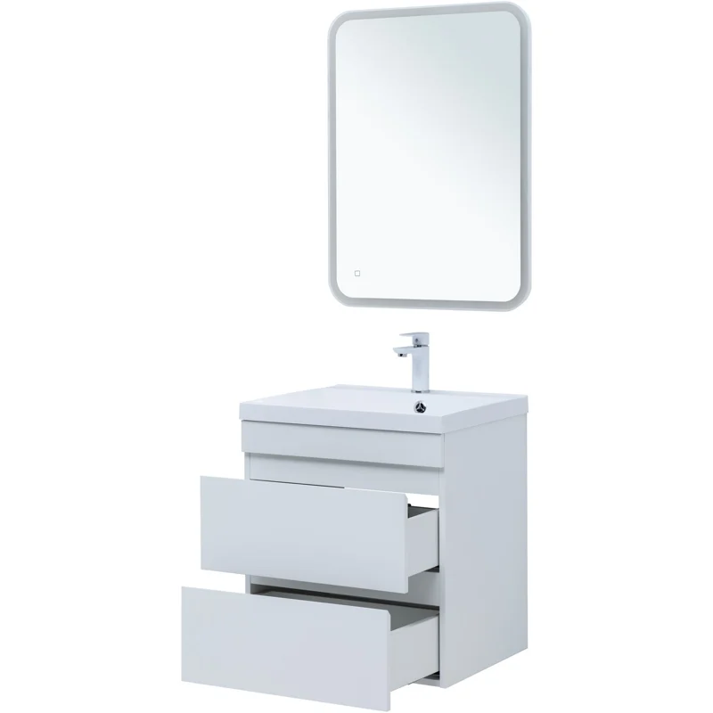 Тумба под раковину Aquanet Нота New 60 белый глянец