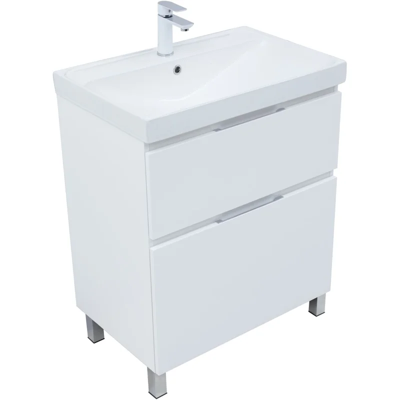 Тумба под раковину Aquanet Алвита New 70 напольная, белый матовый