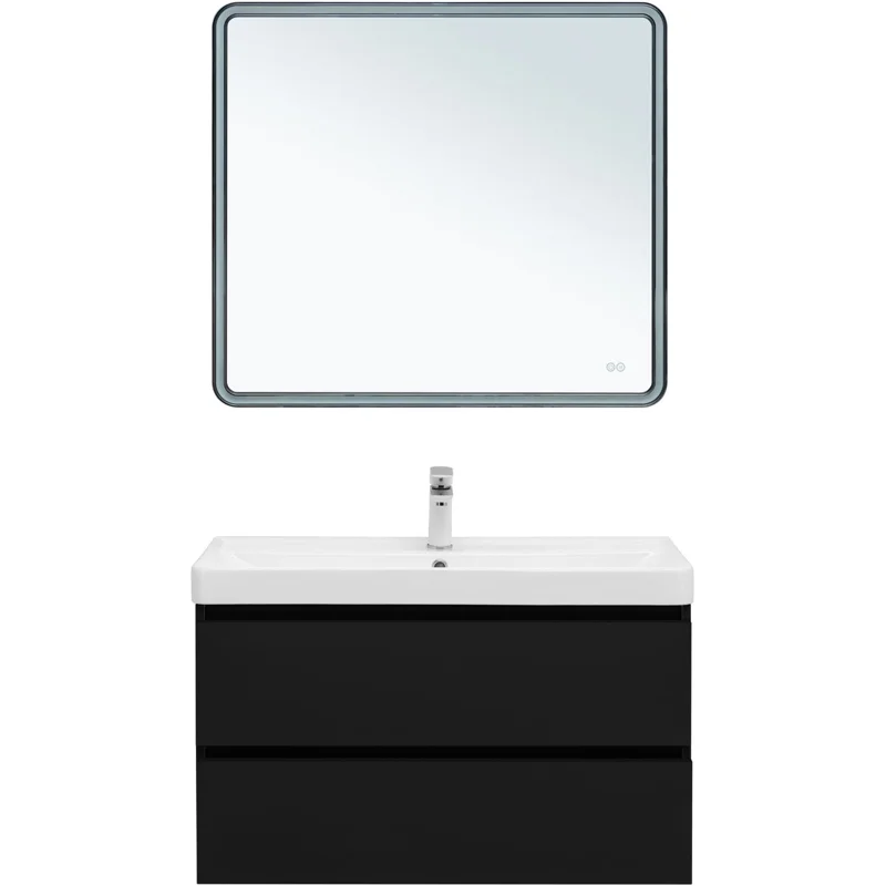 Тумба под раковину Aquanet Вега 2.0 90 черный