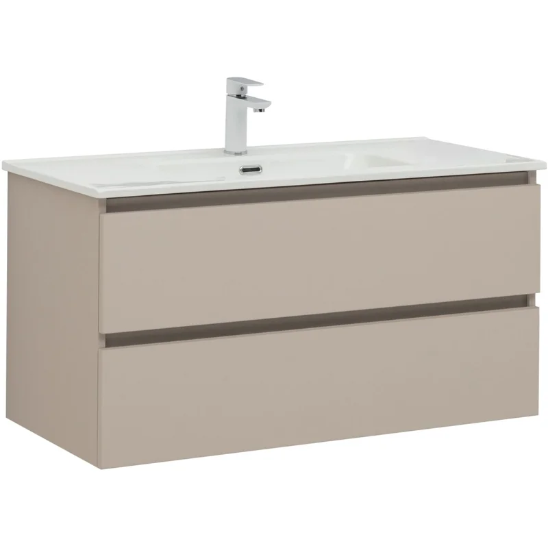 Тумба под раковину Aquanet Вега 2.0 100 бежевый