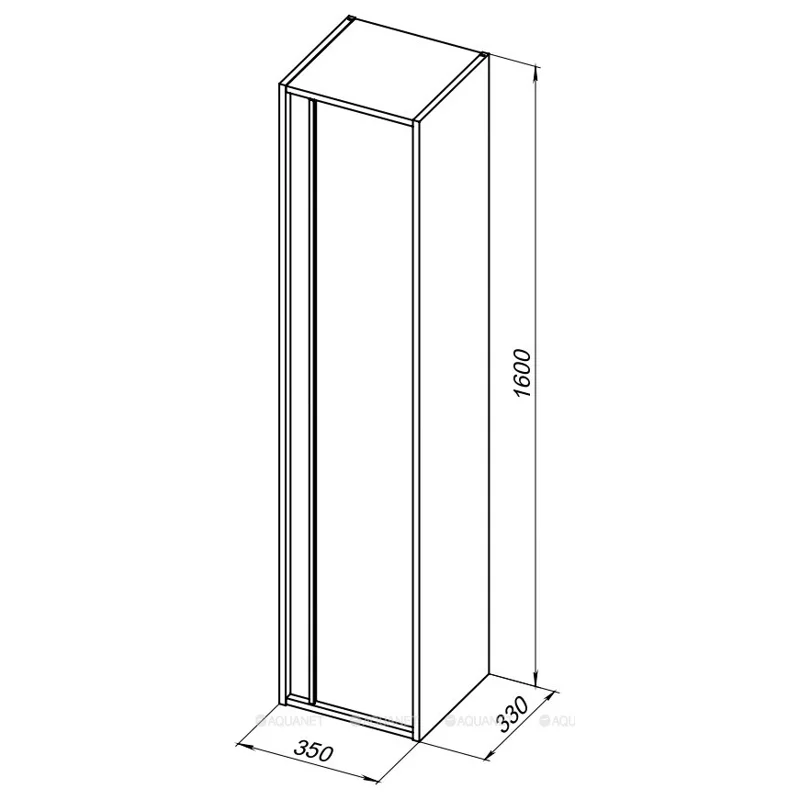 Шкаф-пенал Aquanet Lino 35 белый матовый