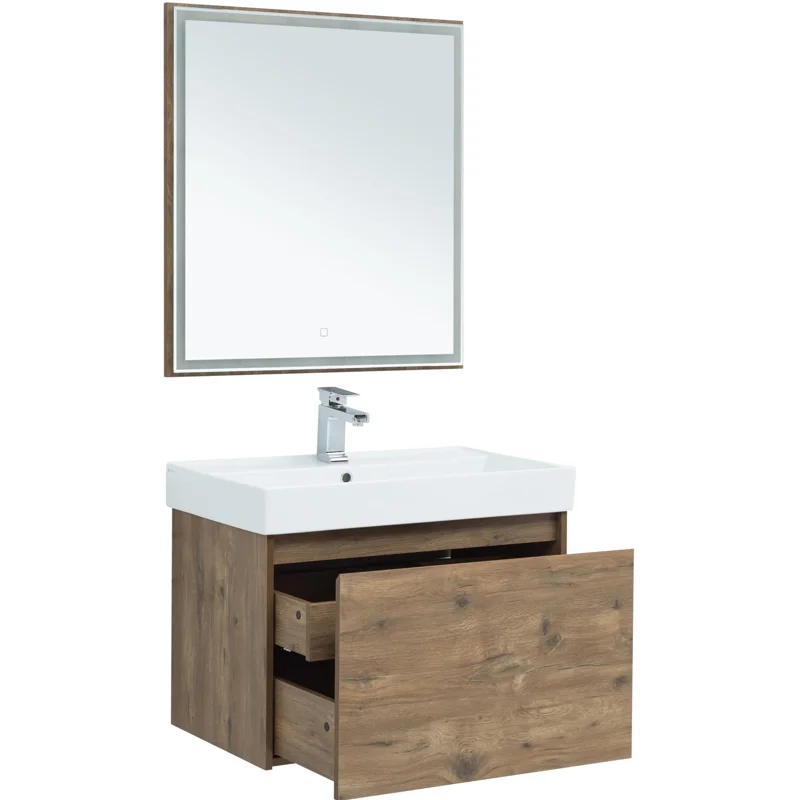 Зеркало Aquanet Nova Lite 60 дуб рустикальный LED