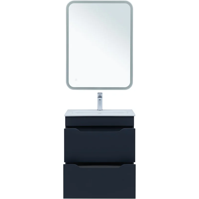 Тумба под раковину Aquanet Практика 60 маренго (2 ящика)