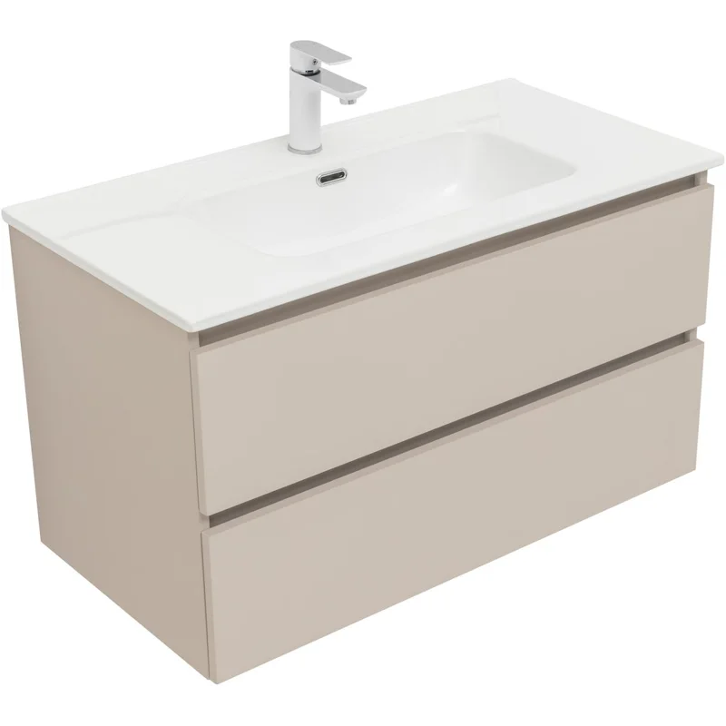 Тумба под раковину Aquanet Вега 2.0 90 бежевый
