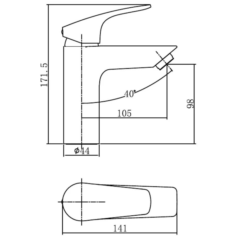 Смеситель для раковины Aquanet Static Black AF330-10B