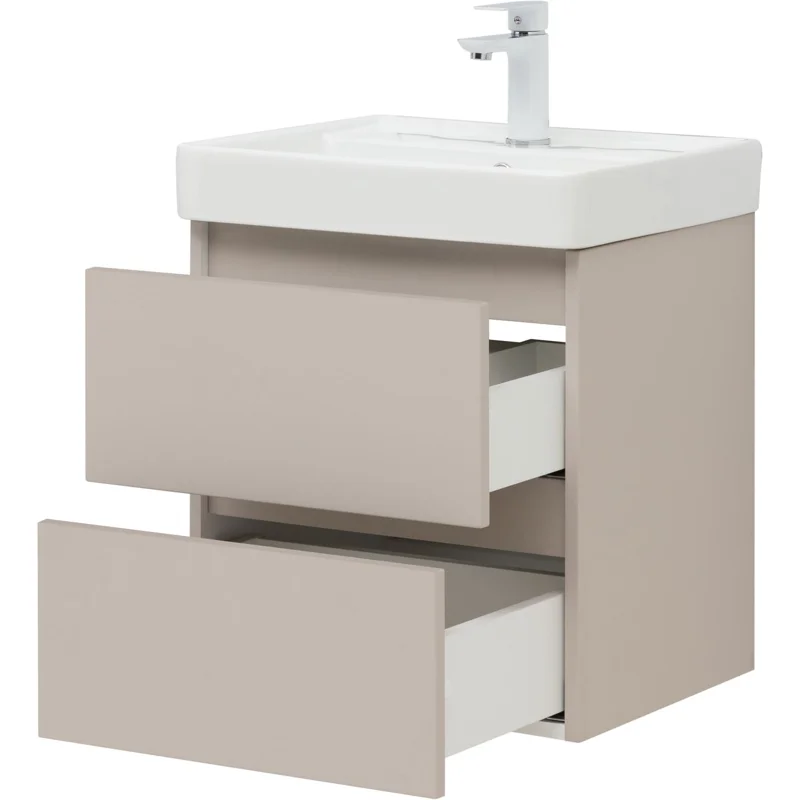 Тумба под раковину Aquanet Вега 2.0 50 бежевый